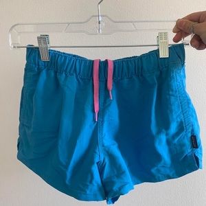 Blue baggy Patagonia shorts